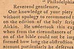 Congressional resolution, September 12, 1782, endorsing Robert Aitken's Bible...page 468