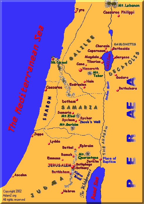Palestine & Region At The Time Of Christ