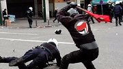 Police being assaulted by Antifa
